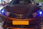 Độ đèn bi LED Aozoom X-Led Pro Domax Light Toyota Altis